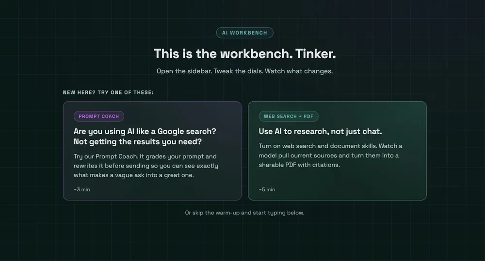 Endstation AI Workbench sign-in page
